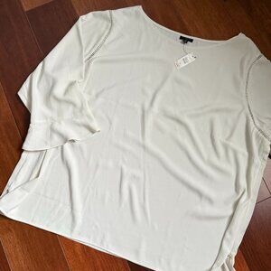 NWT Talbots White 3/4 sleeve blouse size 3X